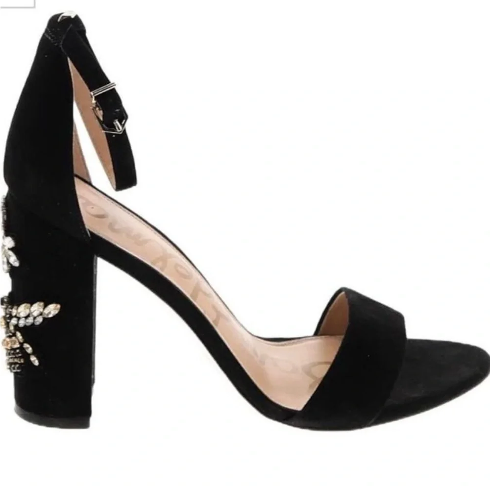 NWOB Sam Edelman yaro 2 beaded bee and dragonfly heels 10 - Picture 3 of 7